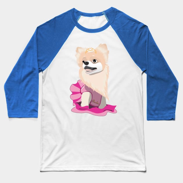 Barbie Dog Baseball T-Shirt by Kanom-Tom